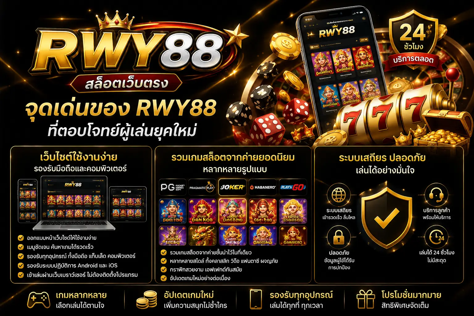 RWY88 รวมเกมสล็อตยอดนิยมจากค่ายชั้นนำ