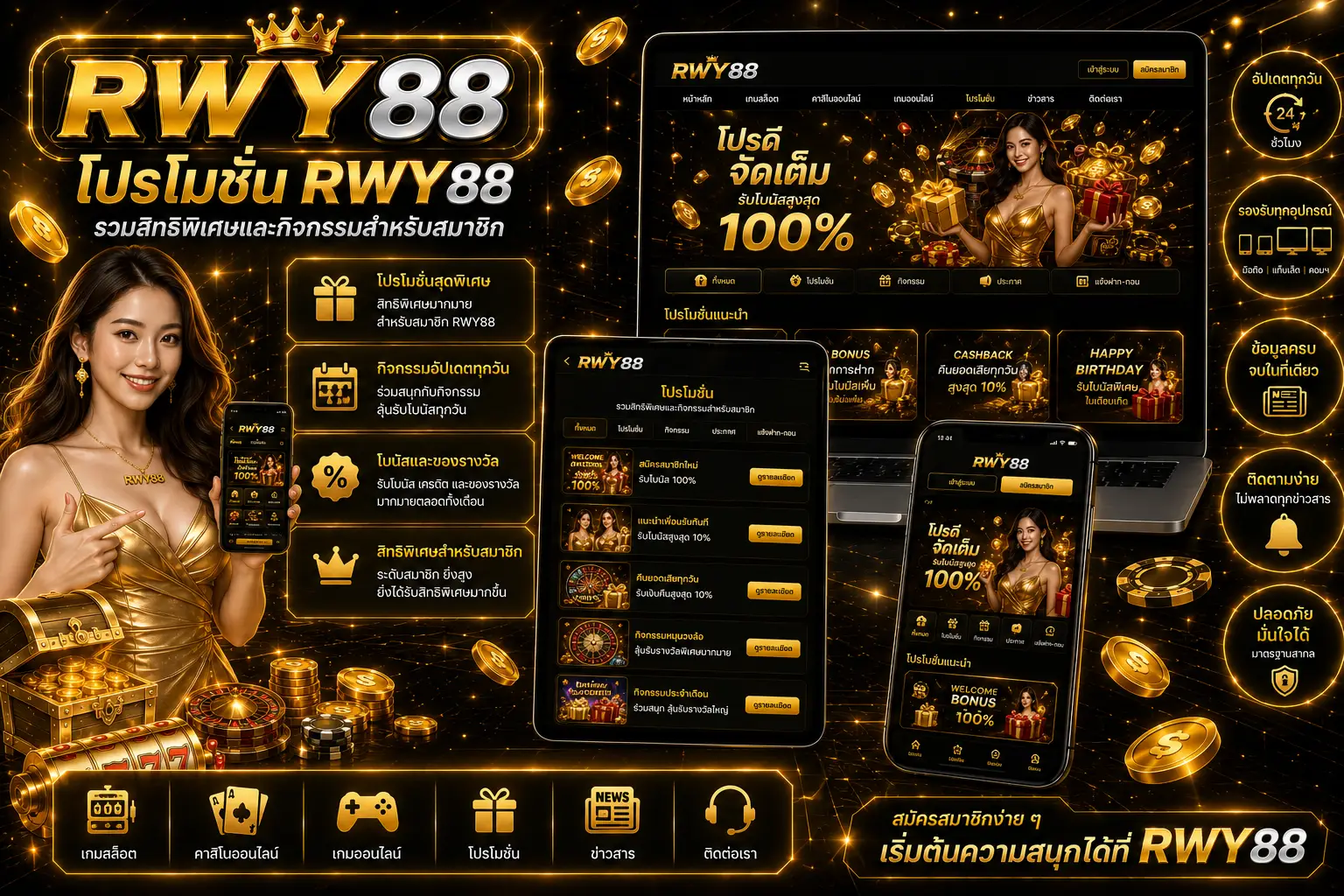 โปรโมชั่นพิเศษ RWY88 สำหรับผู้ใช้งาน